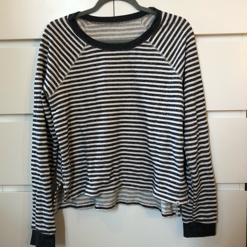 Striped, gray and white sweater!